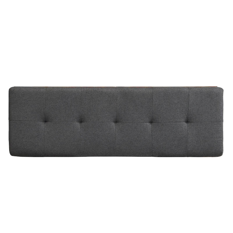 Banc à chaussures d’entrée de 49 avec deux portes et coussin rembourré, pouf gain de place