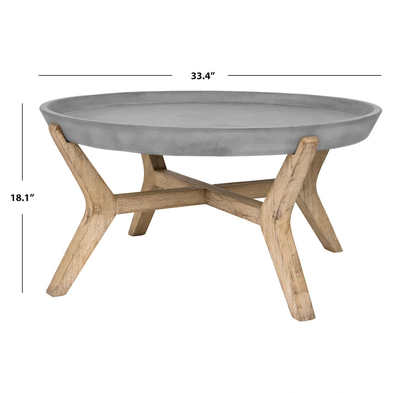 Table basse d’intérieur/extérieur - 33.4 x 33.4 x 18.1 - 33" W x 33" D x 18" H