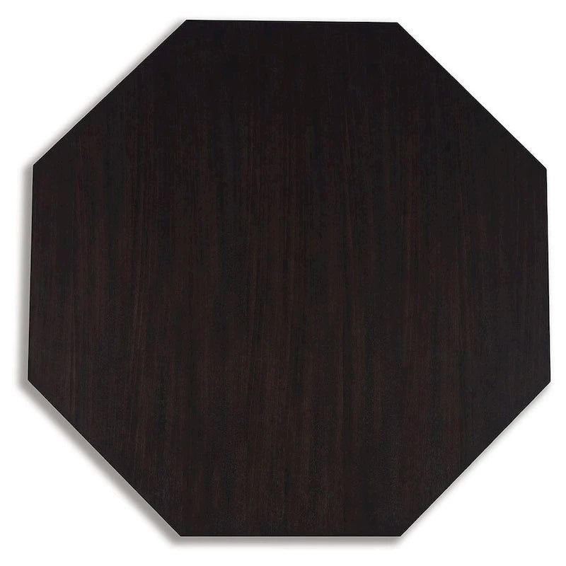 Cocktail-Couchtisch, achteckig, 40 Zoll, espressofarbenes Holz