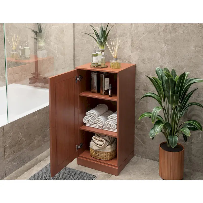 Mueble de baño de madera maciza de 16.5 pulgadas (puertas de gabinete opcionales disponibles)