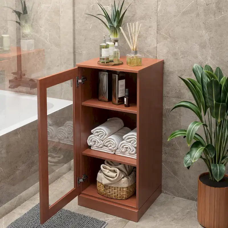 Mueble de baño de madera maciza de 16.5 pulgadas (puertas de gabinete opcionales disponibles)