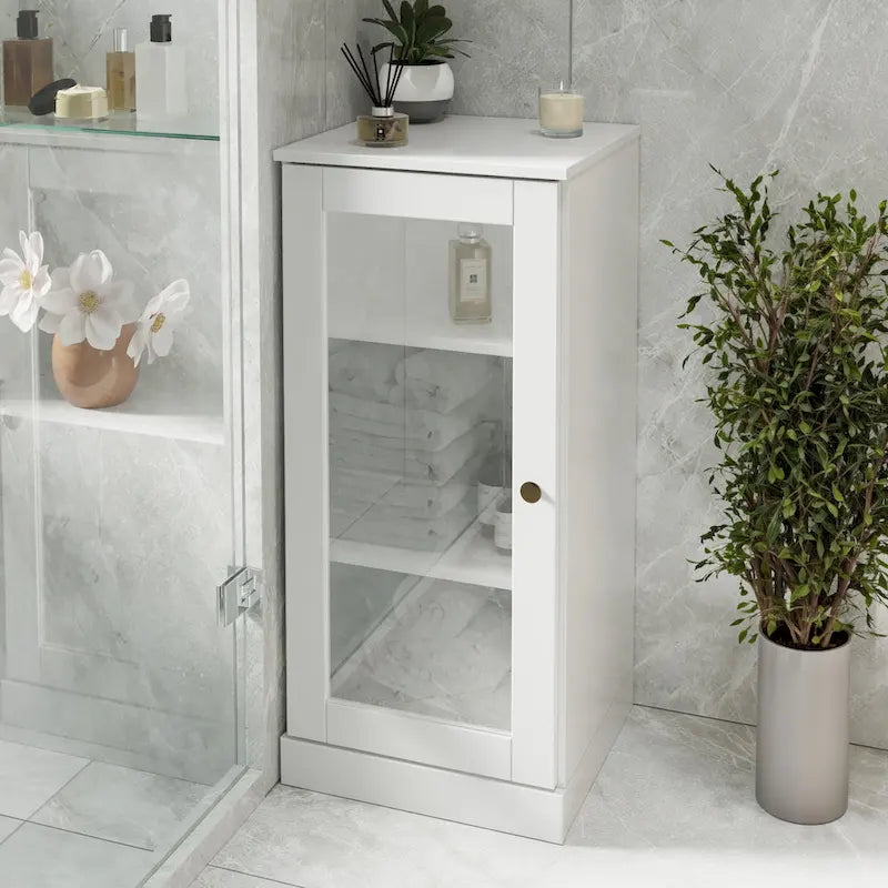 Mueble de baño de madera maciza de 16.5 pulgadas (puertas de gabinete opcionales disponibles)