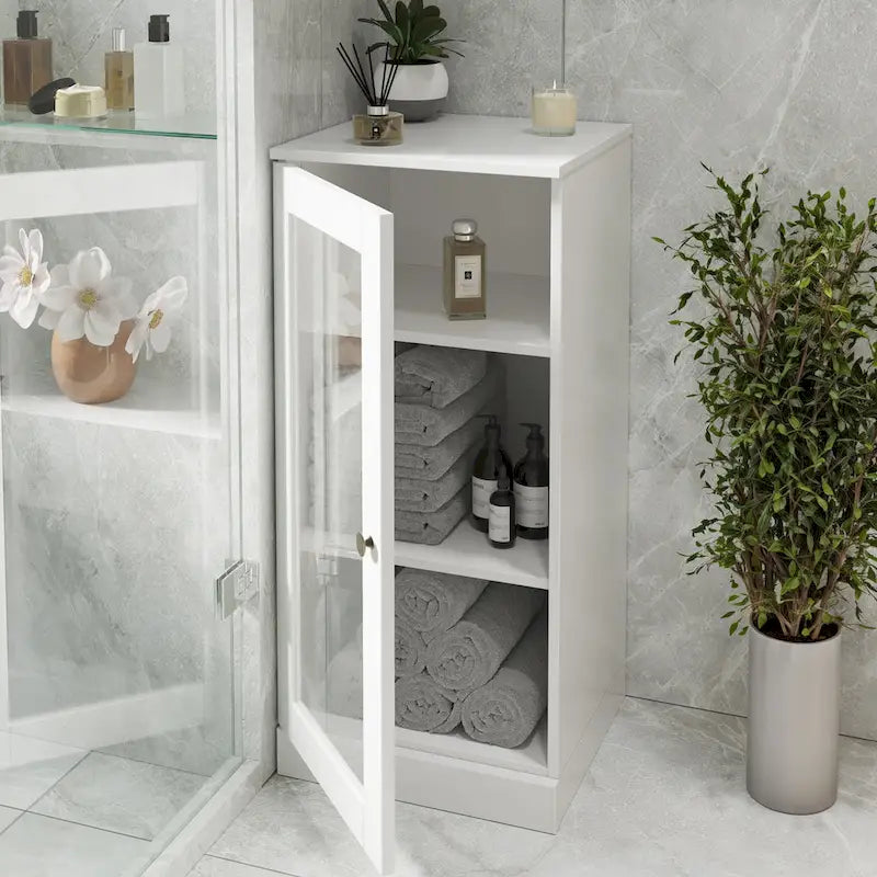 Mueble de baño de madera maciza de 16.5 pulgadas (puertas de gabinete opcionales disponibles)