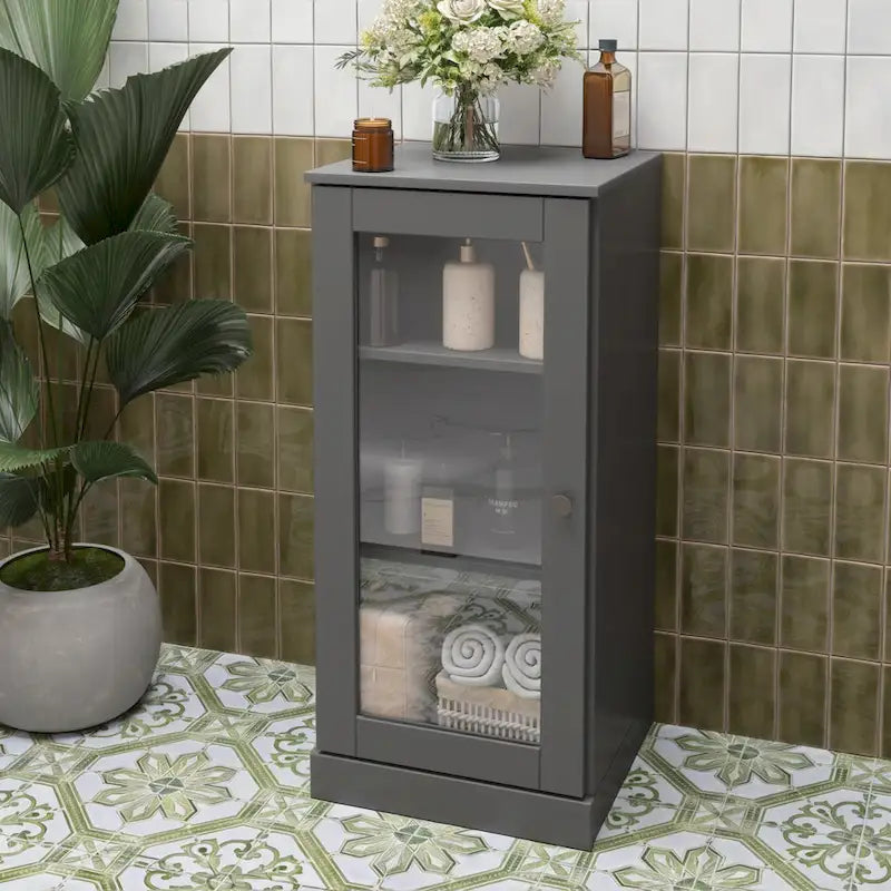 Mueble de baño de madera maciza de 16.5 pulgadas (puertas de gabinete opcionales disponibles)