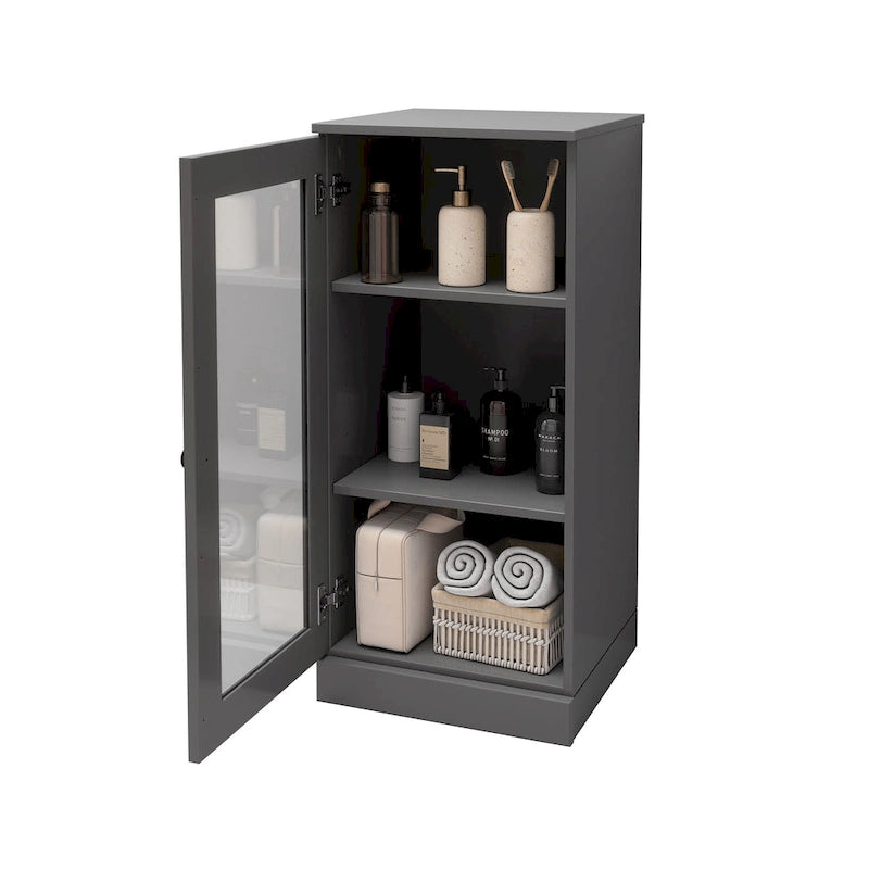 Mueble de baño de madera maciza de 16.5 pulgadas (puertas de gabinete opcionales disponibles)