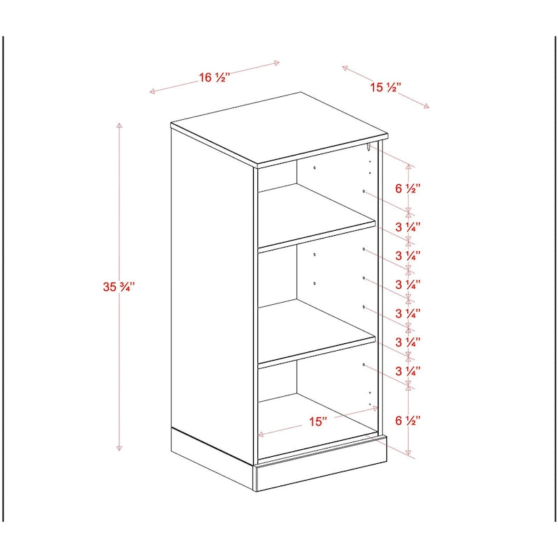Mueble de baño de madera maciza de 16.5 pulgadas (puertas de gabinete opcionales disponibles)