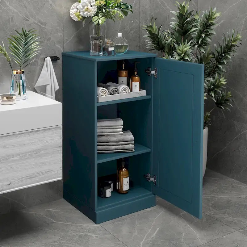 Mueble de baño de madera maciza de 16.5 pulgadas (puertas de gabinete opcionales disponibles)
