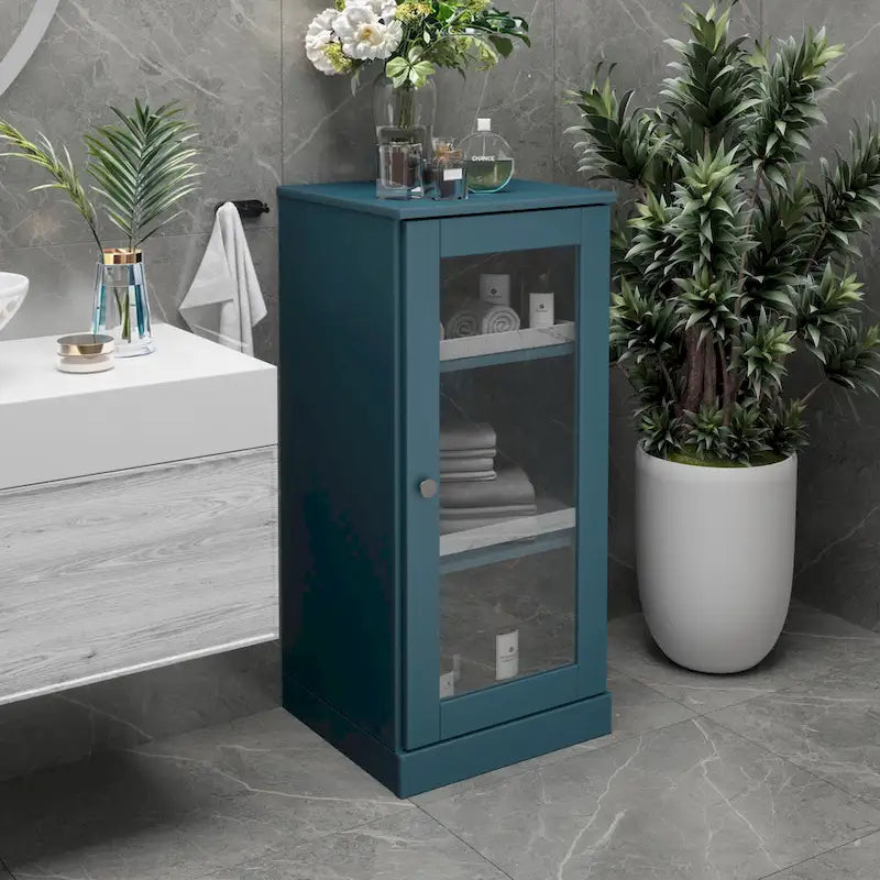 Mueble de baño de madera maciza de 16.5 pulgadas (puertas de gabinete opcionales disponibles)