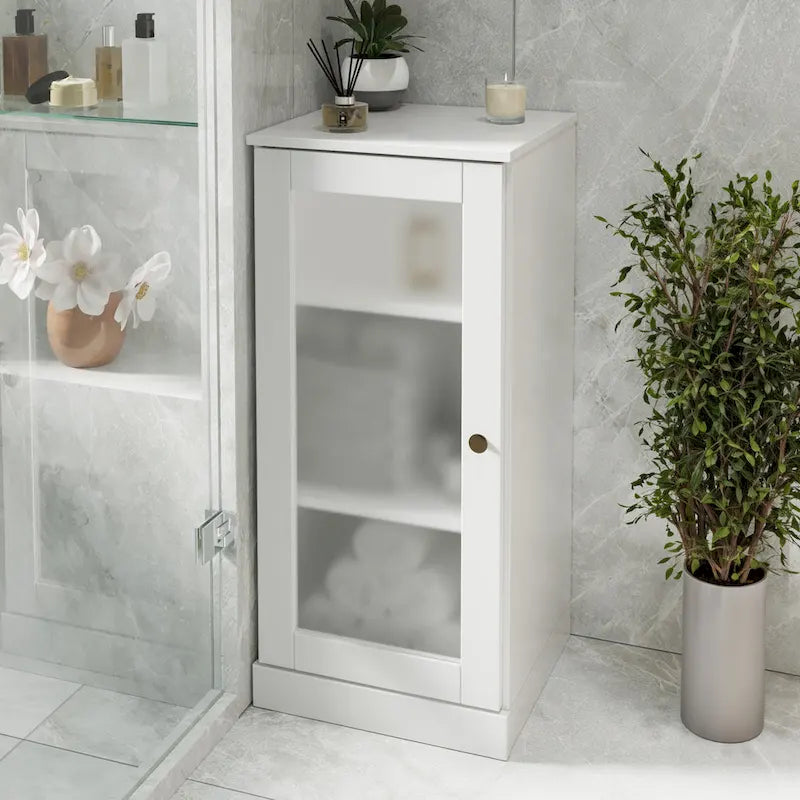 Mueble de baño de madera maciza de 16.5 pulgadas (puertas de gabinete opcionales disponibles)