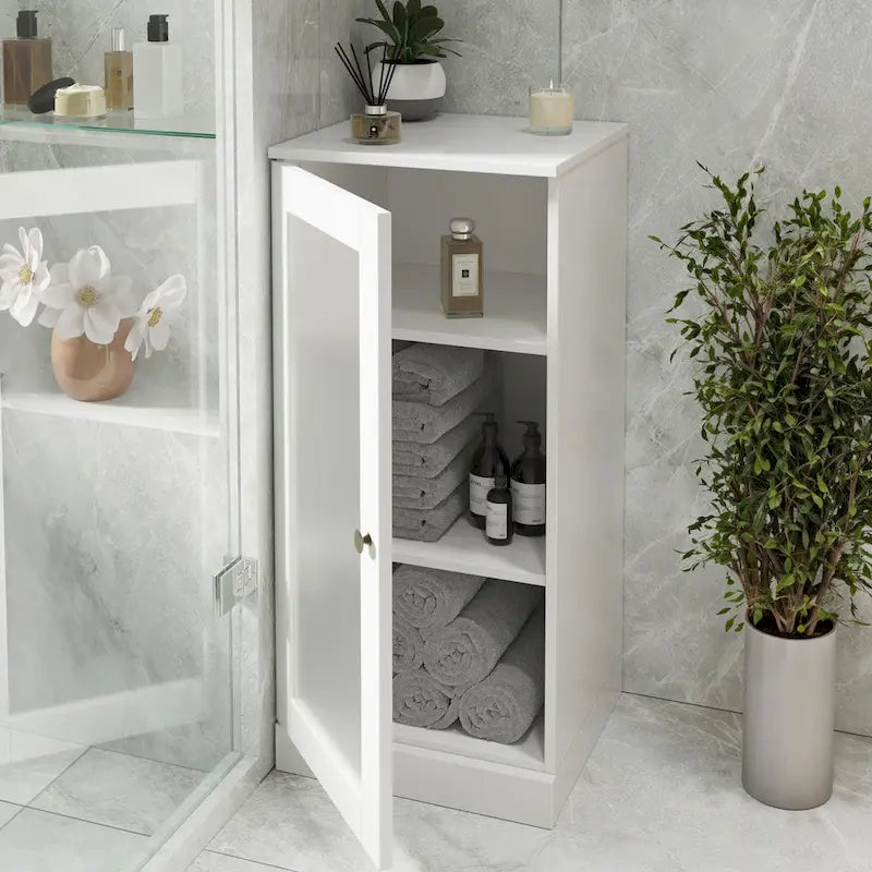 Mueble de baño de madera maciza de 16.5 pulgadas (puertas de gabinete opcionales disponibles)