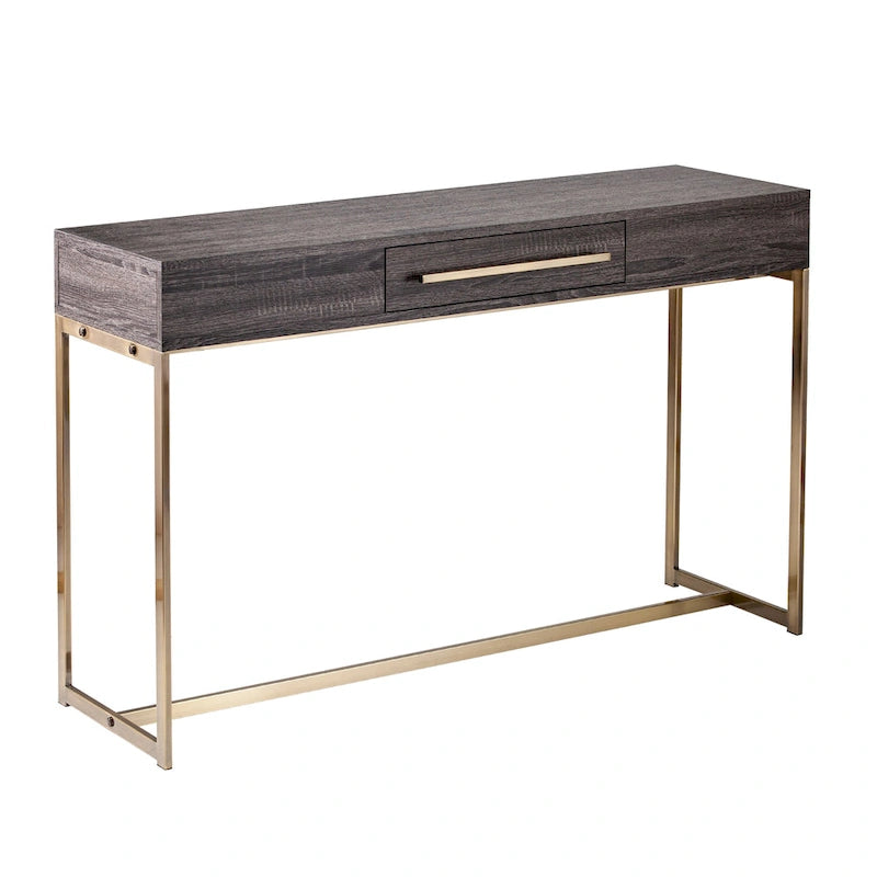 Console en bois de style transitionnel avec rangement