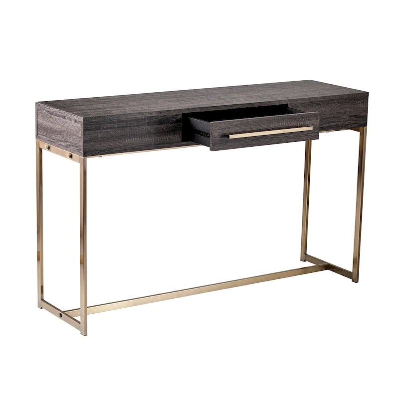 Console en bois de style transitionnel avec rangement