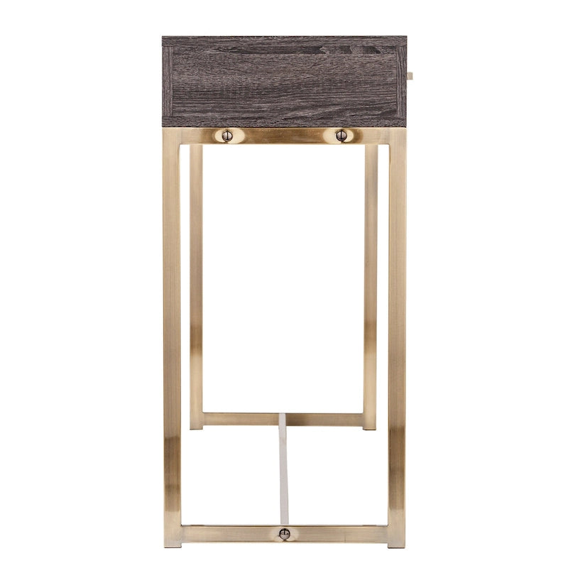 Console en bois de style transitionnel avec rangement