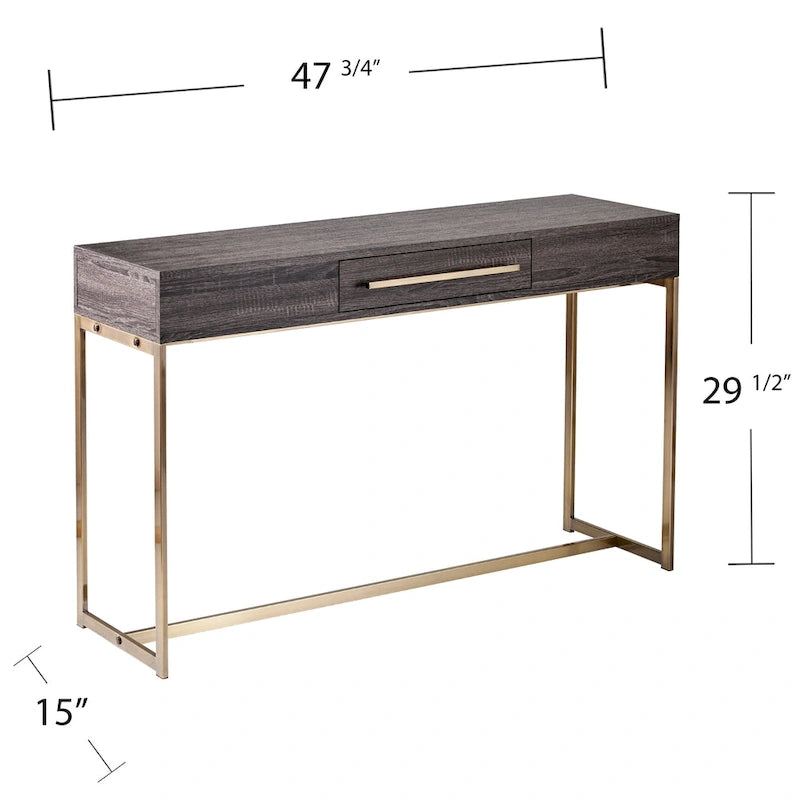Console en bois de style transitionnel avec rangement