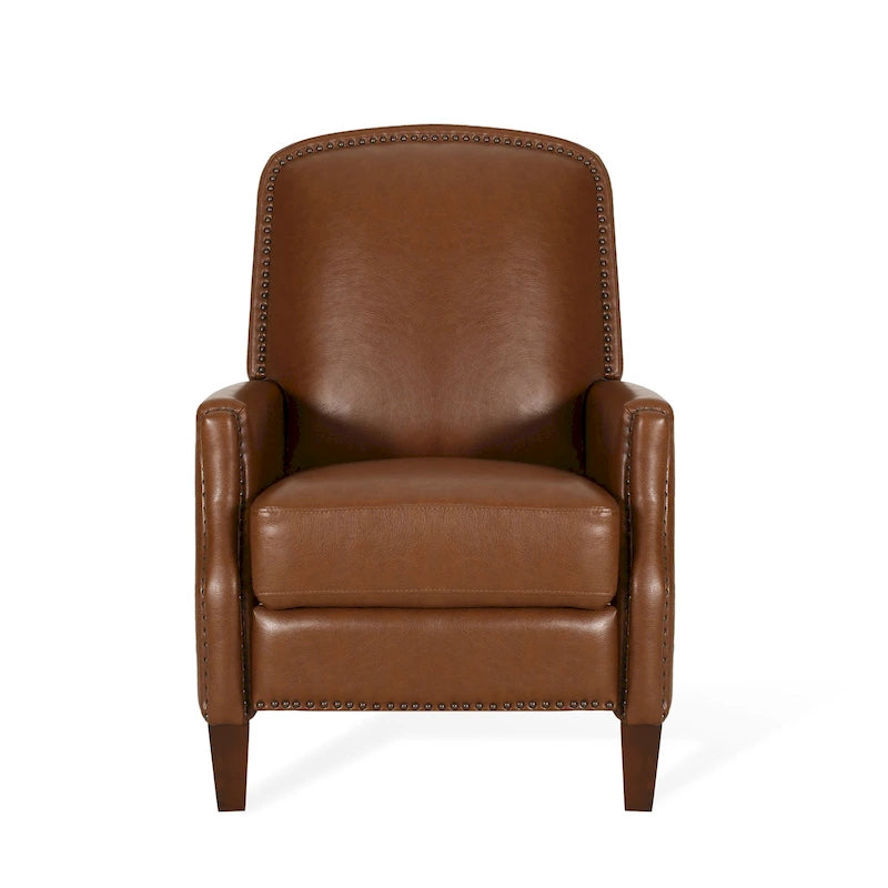 Fauteuil inclinable rembourré avec détails à rivets