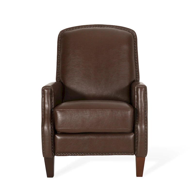 Fauteuil inclinable rembourré avec détails à rivets