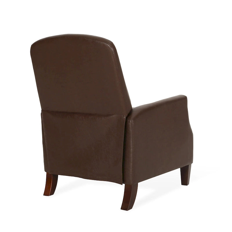 Fauteuil inclinable rembourré avec détails à rivets