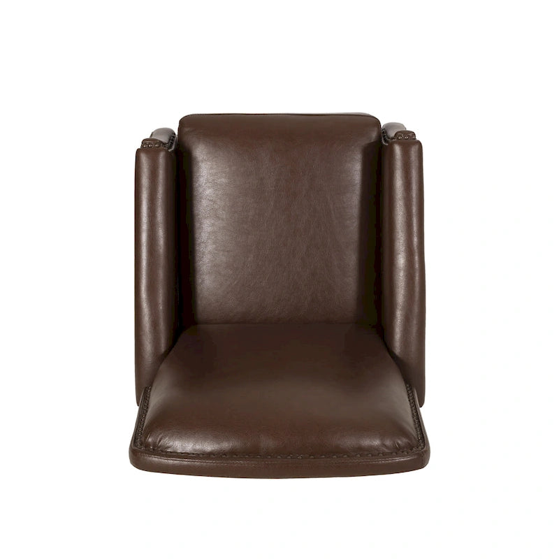 Fauteuil inclinable rembourré avec détails à rivets