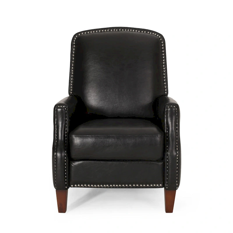 Fauteuil inclinable rembourré avec détails à rivets