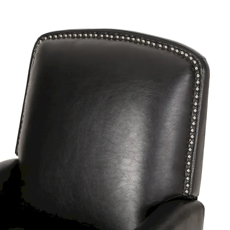 Fauteuil inclinable rembourré avec détails à rivets