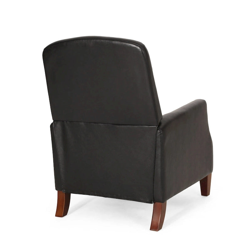 Fauteuil inclinable rembourré avec détails à rivets
