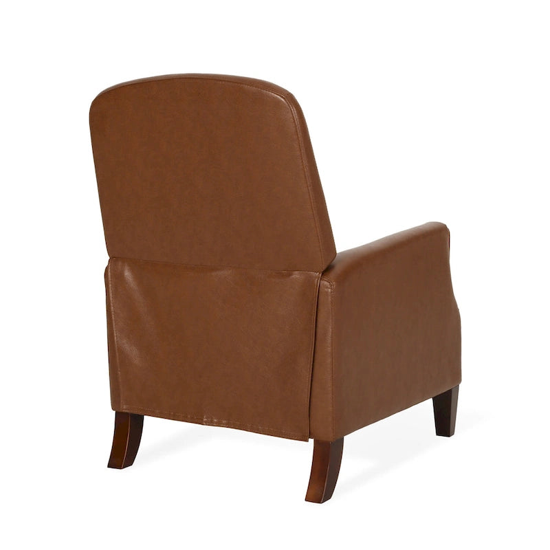 Fauteuil inclinable rembourré avec détails à rivets