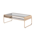 Table basse moderne de 48 pouces à un seul niveau avec plateau en verre