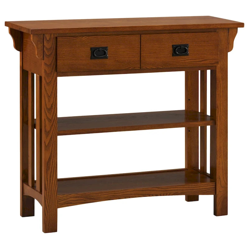 Table console bibliothèque avec tiroirs