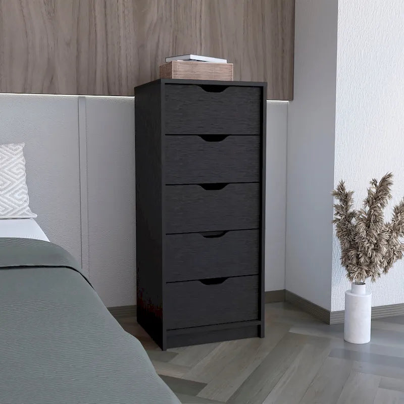 Grande commode à 5 tiroirs avec système coulissant