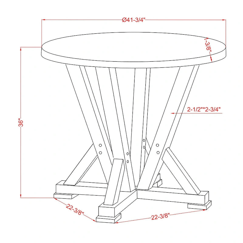 Mesa de comedor redonda de 48 pulgadas de altura de barra (gris marrón)