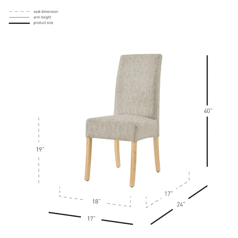 Chaises en tissu (lot de 2)