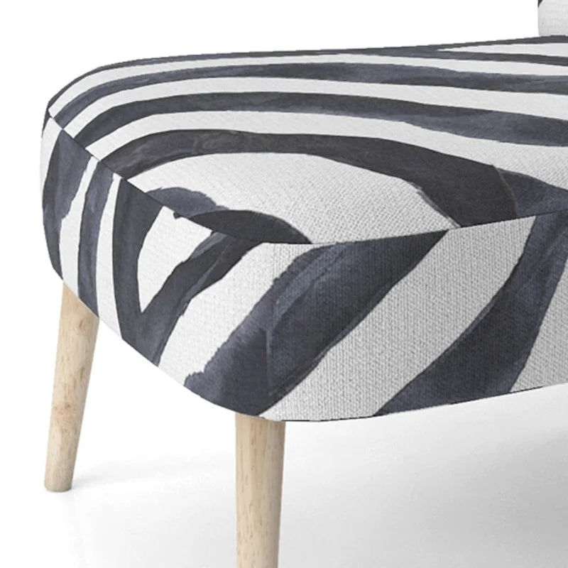 Silla decorativa y sillón tapizados con estampado de cebra, para cabaña y refugio