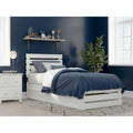 Cama con piecera y cargador turbo USB, con cama nido Twin XL