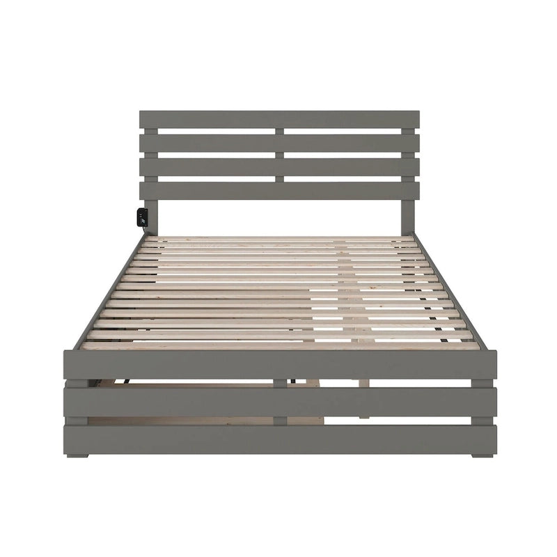 Cama con piecera y cargador turbo USB, con cama nido Twin XL