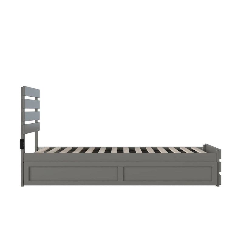 Cama con piecera y cargador turbo USB, con cama nido Twin XL