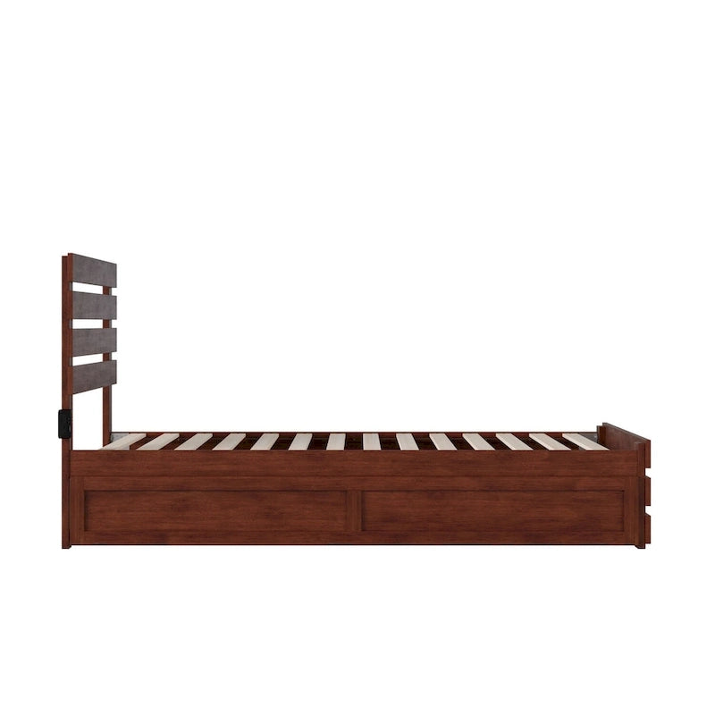 Cama con piecera y cargador turbo USB, con cama nido Twin XL