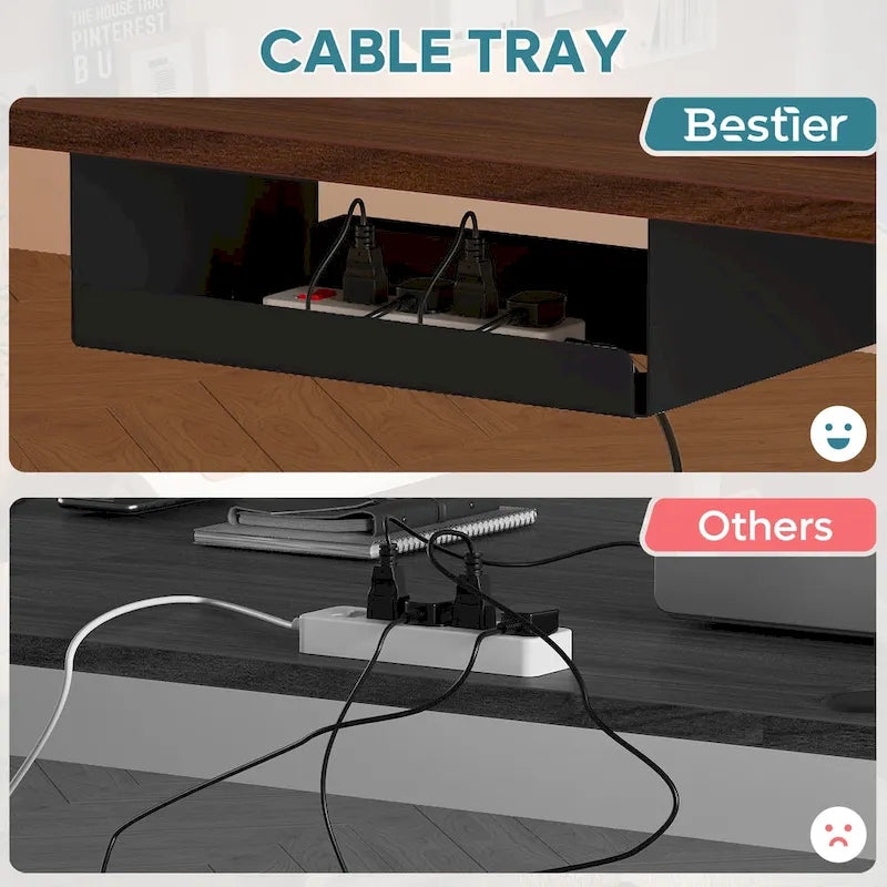 Bureau électrique ergonomique assis-debout, réglable en hauteur, avec port USB