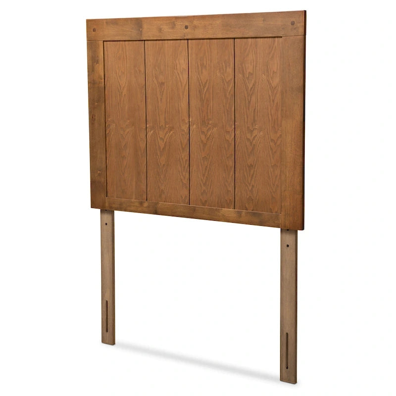 Tête de lit en bois de frêne avec finition noyer, style transitionnel