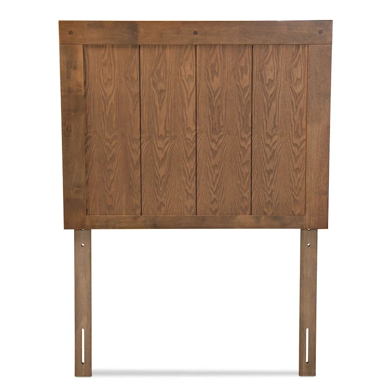 Tête de lit en bois de frêne avec finition noyer, style transitionnel