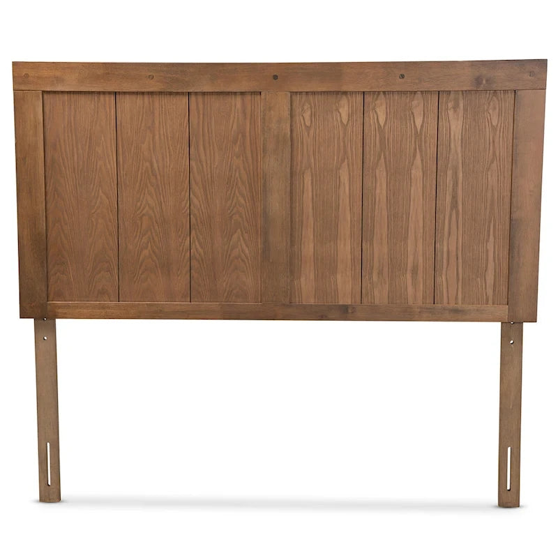 Tête de lit en bois de frêne avec finition noyer, style transitionnel