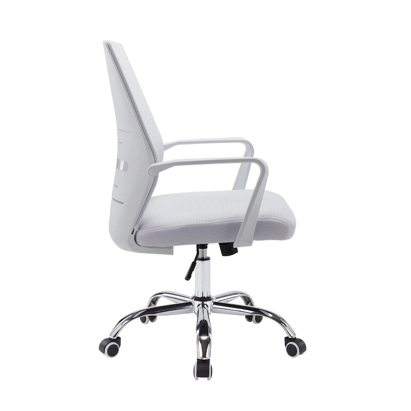 Silla de oficina giratoria con respaldo de malla y altura ajustable