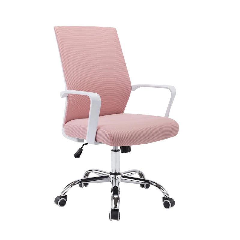 Silla de oficina giratoria con respaldo de malla y altura ajustable