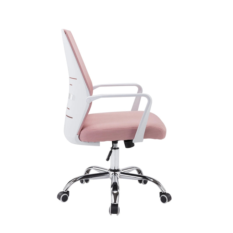 Silla de oficina giratoria con respaldo de malla y altura ajustable