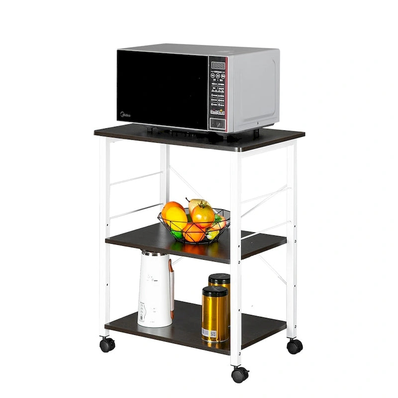 Étagère de cuisine à 3 niveaux avec support pour four à micro-ondes