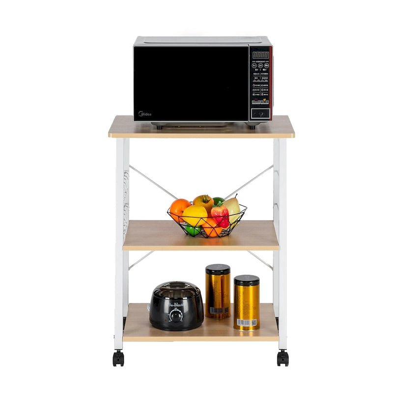 Étagère de cuisine à 3 niveaux avec support pour four à micro-ondes