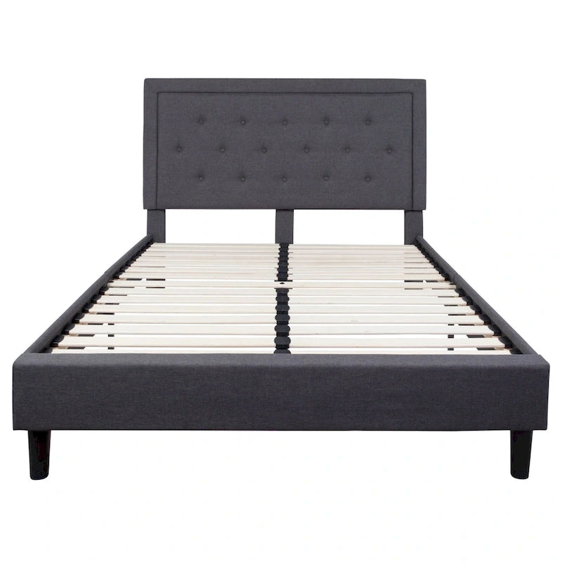 Lit plateforme capitonné avec matelas à ressorts ensachés de 10 po