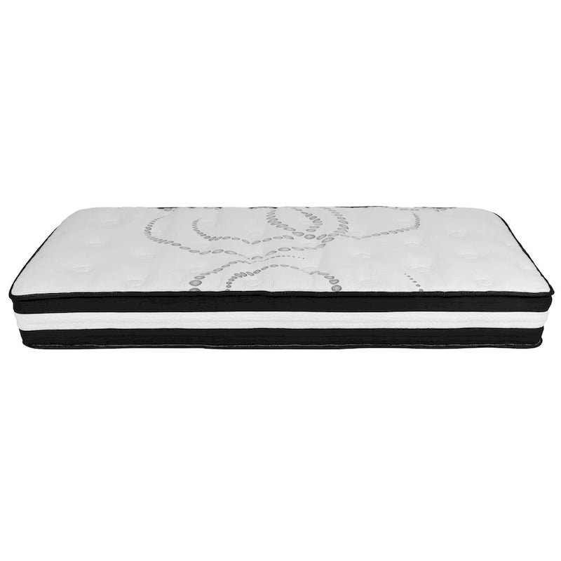 Lit plateforme capitonné avec matelas à ressorts ensachés de 10 po