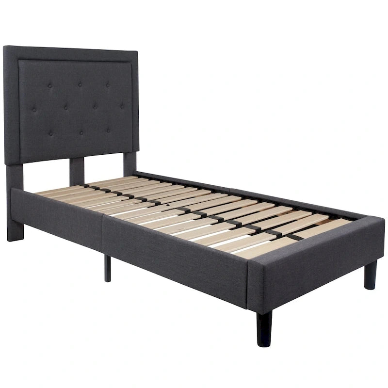 Lit plateforme capitonné avec matelas à ressorts ensachés de 10 po