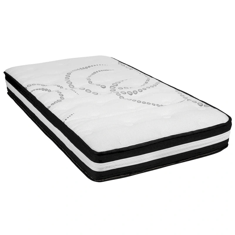 Lit plateforme capitonné avec matelas à ressorts ensachés de 10 po