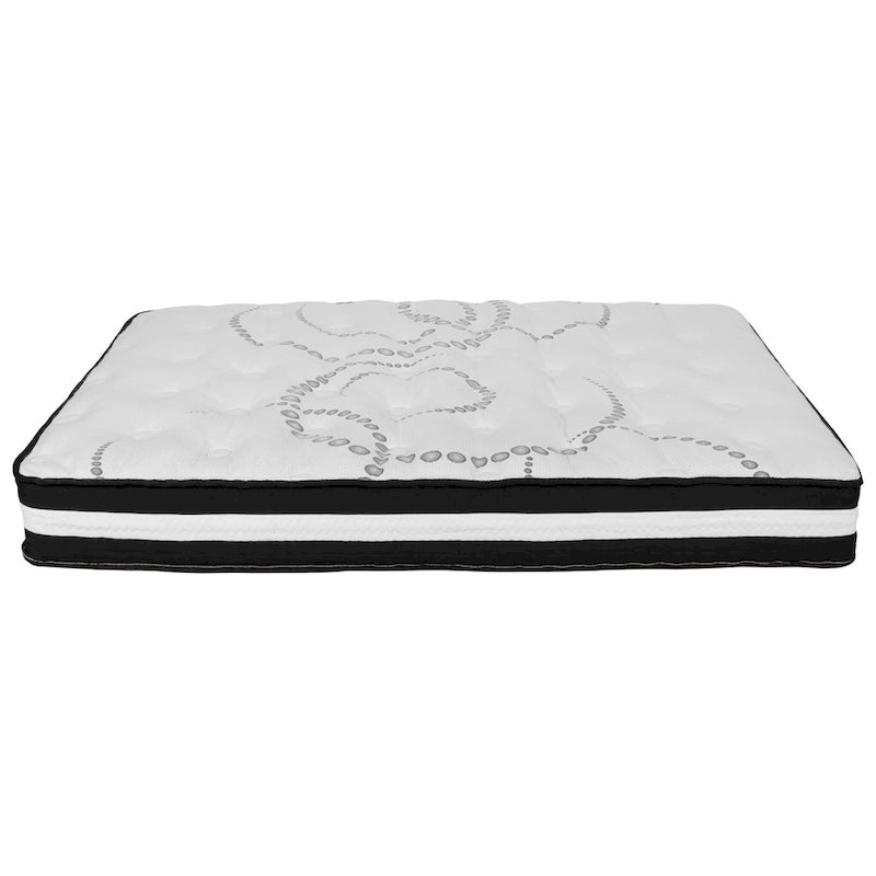 Lit plateforme capitonné avec matelas à ressorts ensachés de 10 po